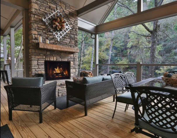Cabin Fireplace
